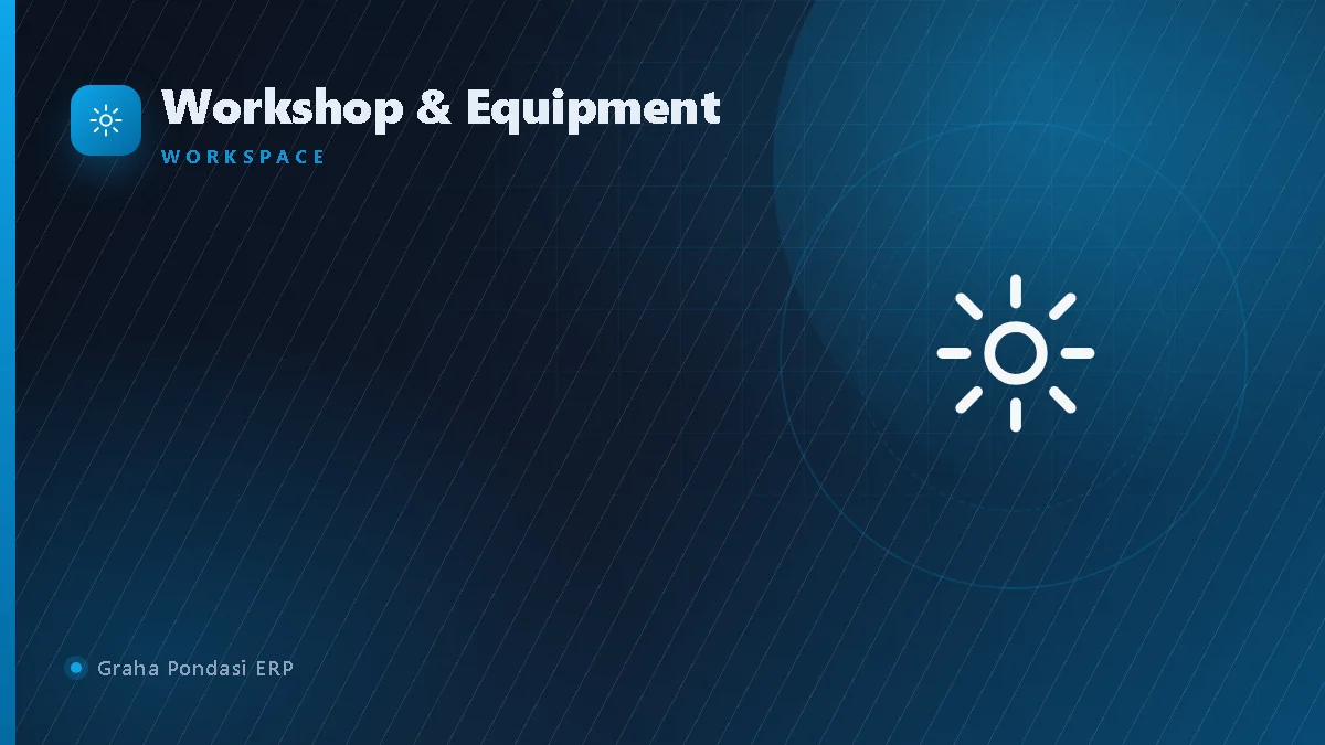 Cover workspace Workshop & Equipment